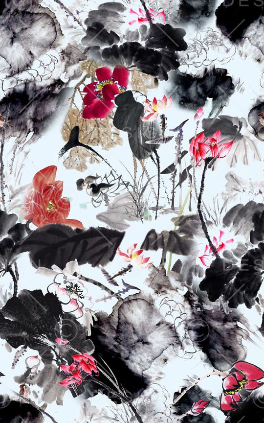 中国风印花华亿平台图片