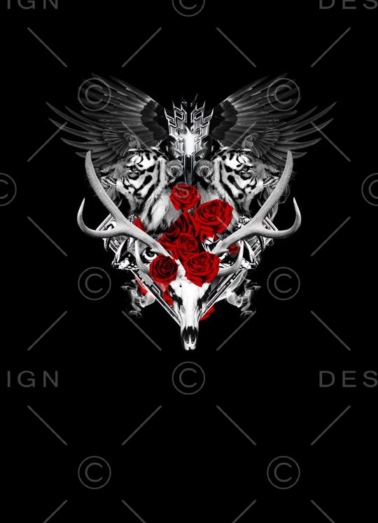 暗黑系列印花华亿平台图片