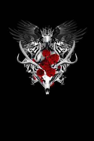 暗黑系列印花华亿平台图片