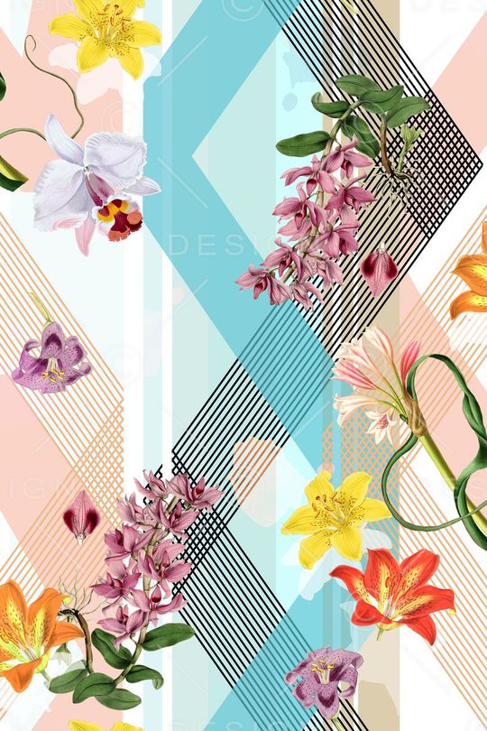 花朵印花华亿平台图片