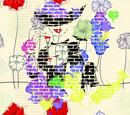 花卉印花华亿平台图片