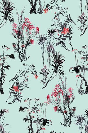 花卉印花华亿平台图片