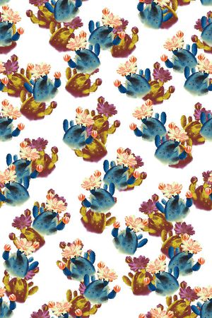 仙人掌印花华亿平台图片