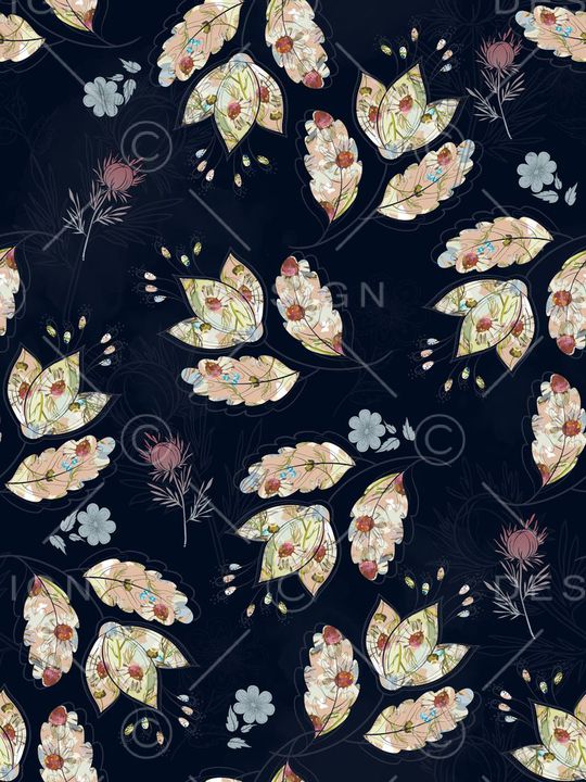 花卉印花华亿平台图片