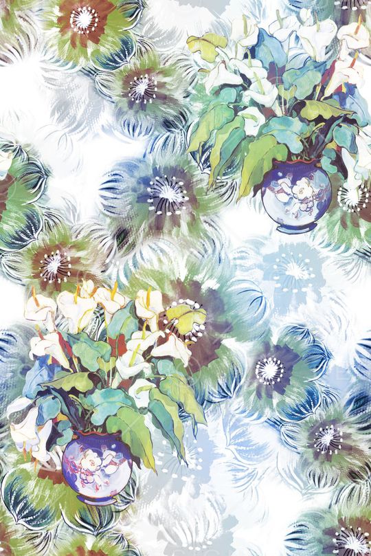 乱花印花华亿平台图片