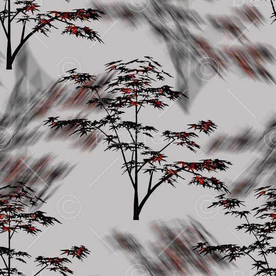 树叶印花华亿平台图片