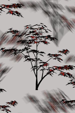 树叶印花华亿平台图片