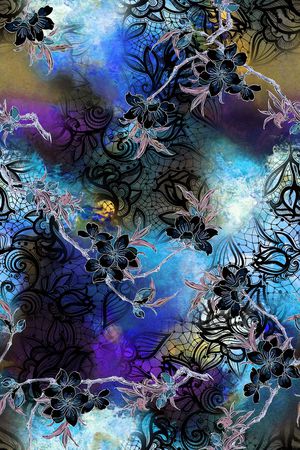 蕾丝印花华亿平台图片