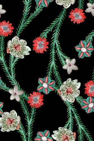 蔓藤花卉花中花印花华亿平台图片