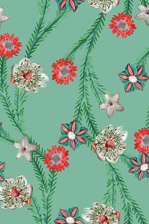 蔓藤花卉花中花印花华亿平台图片