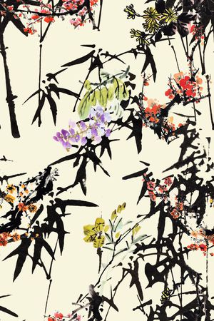 中国风印花华亿平台图片