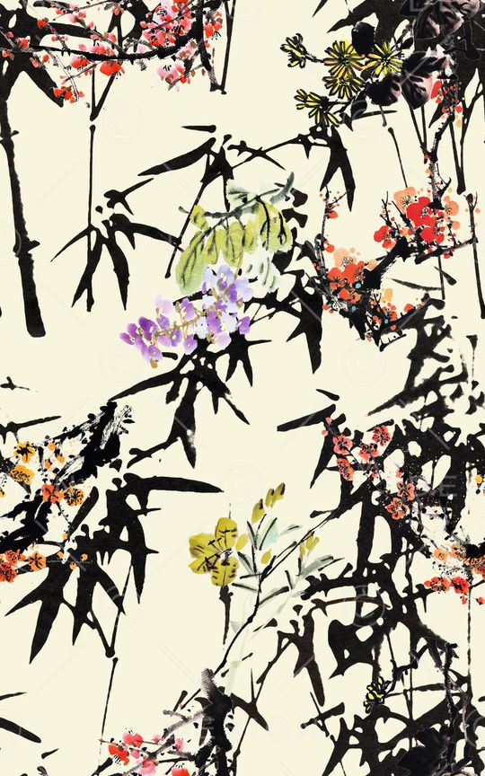 中国风印花华亿平台图片