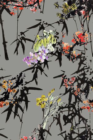 中国风印花华亿平台图片