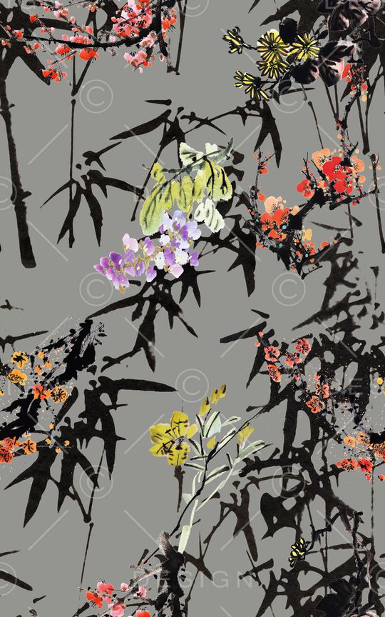 中国风印花华亿平台图片