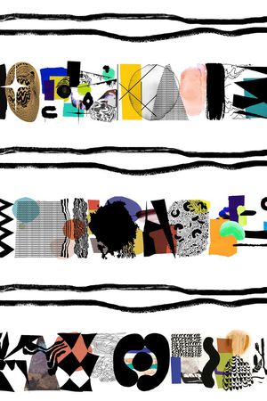 不规则几何印花华亿平台图片