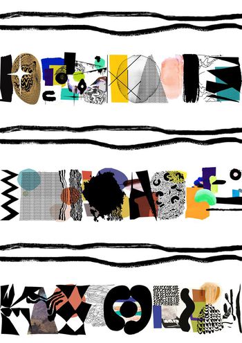 不规则几何印花华亿平台图片