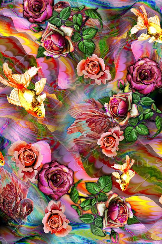 玫瑰印花华亿平台图片