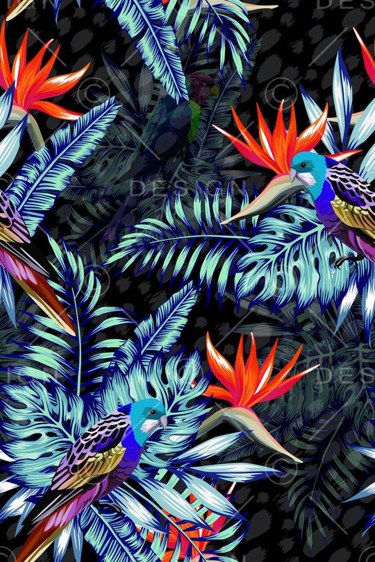 热带华亿平台印花华亿平台图片