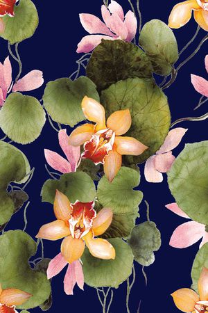 数码花大气花卉印花华亿平台图片