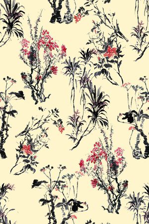 花卉印花华亿平台图片