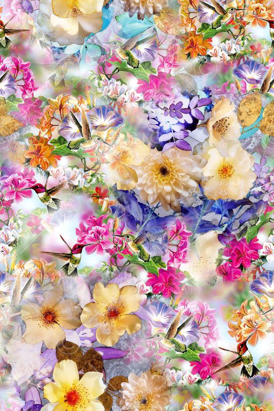 花卉印花华亿平台图片