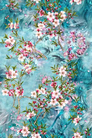 桃花印花华亿平台图片