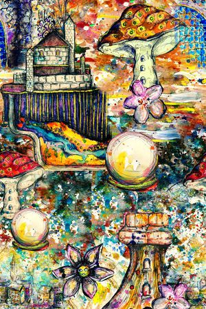 抽象肌理、油画、水彩画、花卉、创意印花华亿平台图片