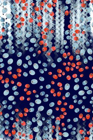 女装抽象渐变锯齿波浪果果波点印花华亿平台图片