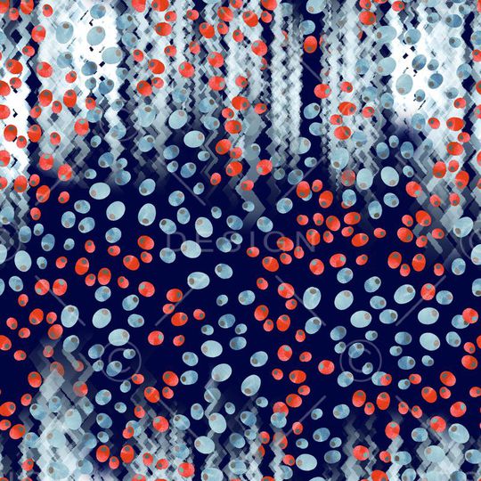 女装抽象渐变锯齿波浪果果波点印花华亿平台图片