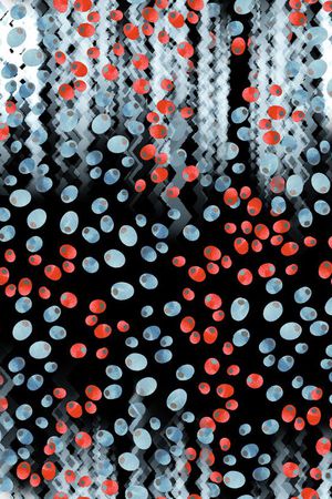 女装抽象渐变锯齿波浪果果波点印花华亿平台图片