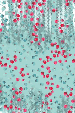 女装抽象渐变锯齿波浪果果波点印花华亿平台图片