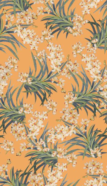 683467-民族风国画水仙兰花-C