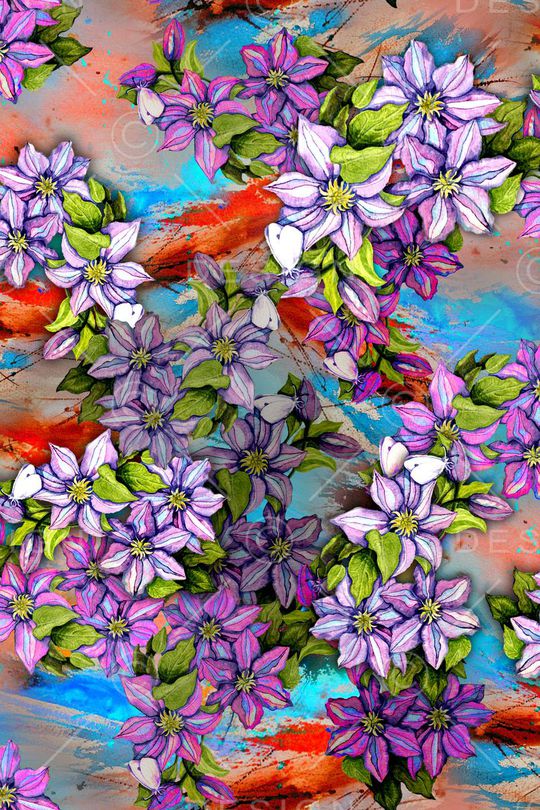 花卉印花华亿平台图片