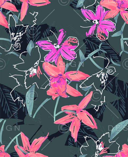 花朵印花华亿平台图片