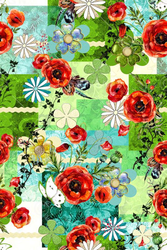 花卉印花华亿平台图片