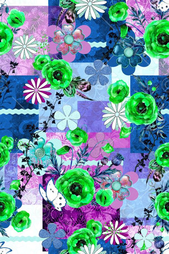 花卉印花华亿平台图片