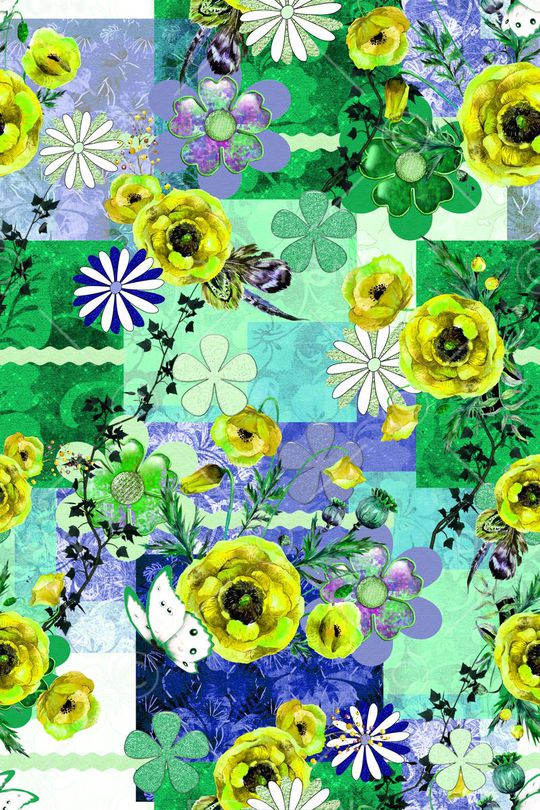 花卉印花华亿平台图片