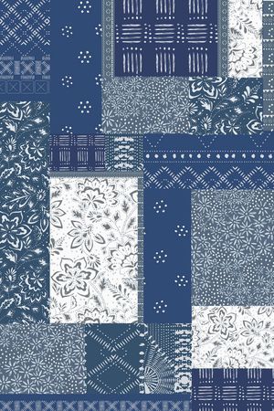 卷草纹印花华亿平台图片