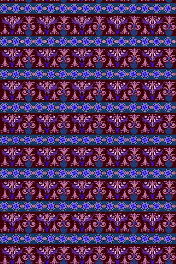 683778-民族风几何花卉系列4 枣红底