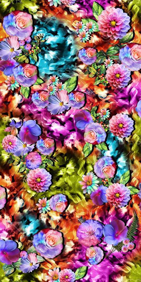 绚丽多彩印花华亿平台图片