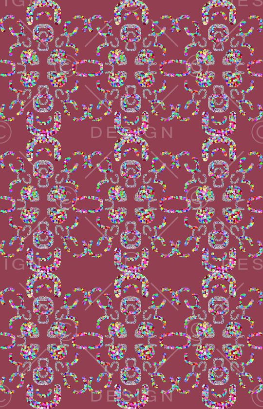 几何炫彩印花华亿平台图片