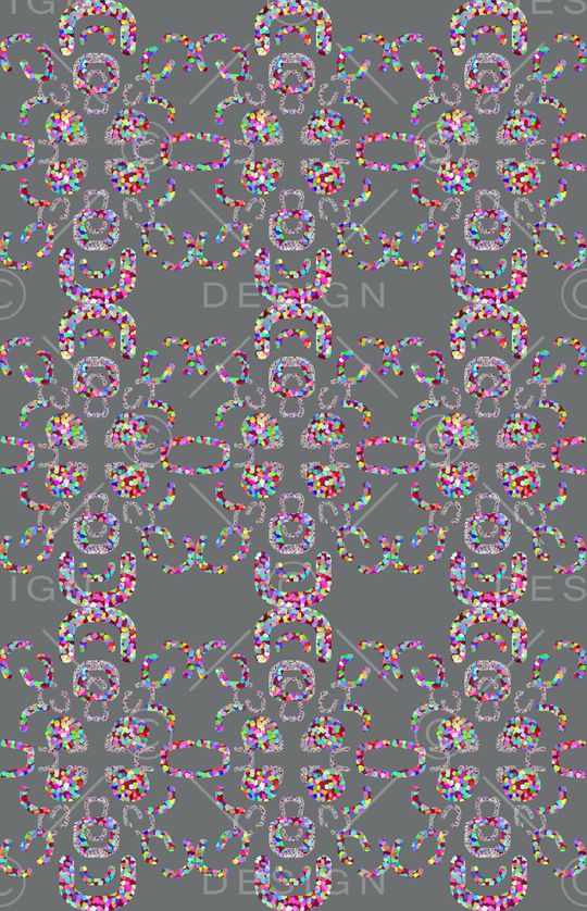 几何炫彩印花华亿平台图片