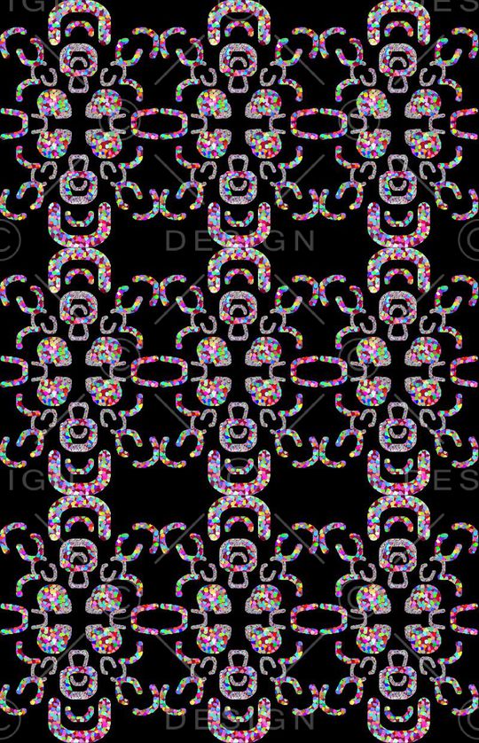 几何炫彩印花华亿平台图片