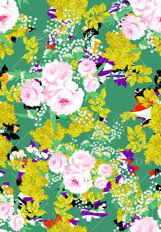 玫瑰印花华亿平台图片