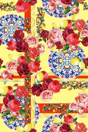 宫廷风印花华亿平台图片