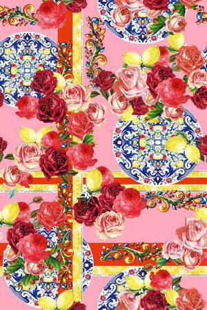 宫廷风印花华亿平台图片