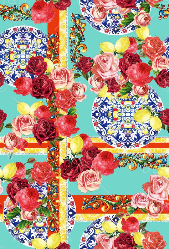 宫廷风印花华亿平台图片