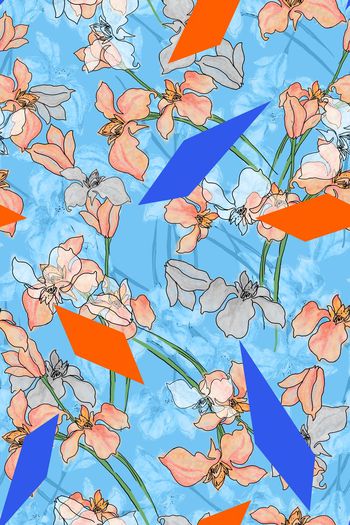 L.D~花卉印花华亿平台图片