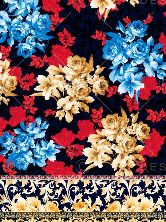 花卉印花华亿平台图片