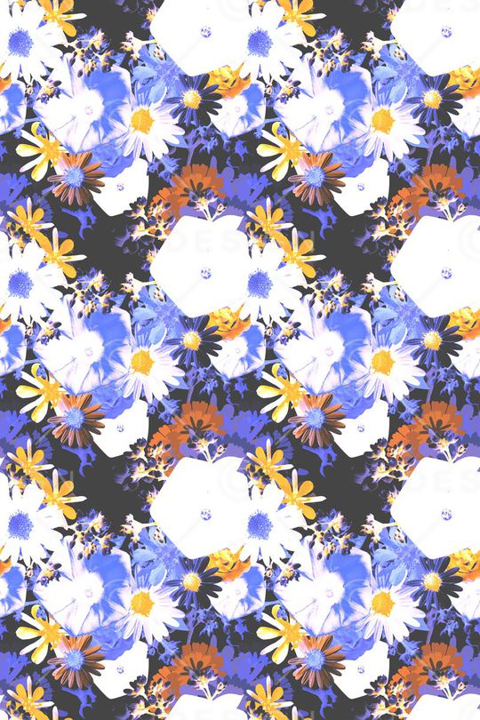 时尚花卉印花华亿平台图片